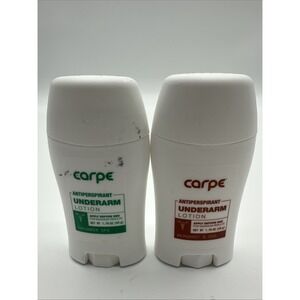 LOT of Two 2 SEALED Carpe Underarm Lotion Antiperspirant and Deodorant Exp:2027